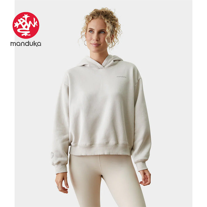 Manduka Half Moon Hoodie Salt little yoga store