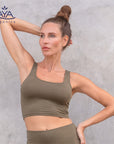 Jaya Yoga Crop Top Janine - olive