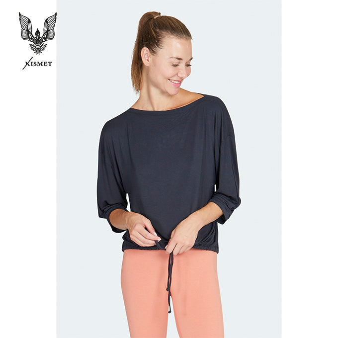 Kismet Cosy Twist Top - anthrazit