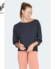 Kismet Cosy Twist Top - anthrazit