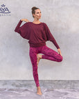 Jaya Sara Yoga Longsleeve - burgundy